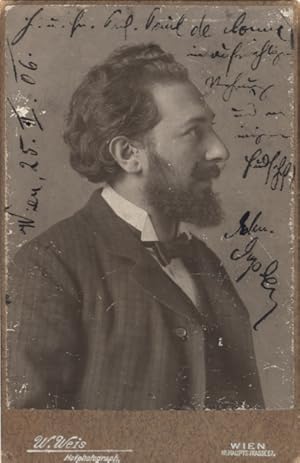 Eysler, Edmund, Komponist (1874-1949). Portraifotografie. Brustbild im Profil. Cabinetformat. Mit...