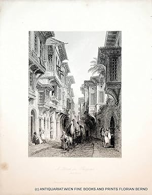 IZMIR (Smyrna), Turkey view c. 1840 Title A Street in Smyrna.