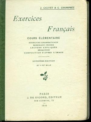 Seller image for Exercices franais cours lmentaire for sale by Librairie Le Nord