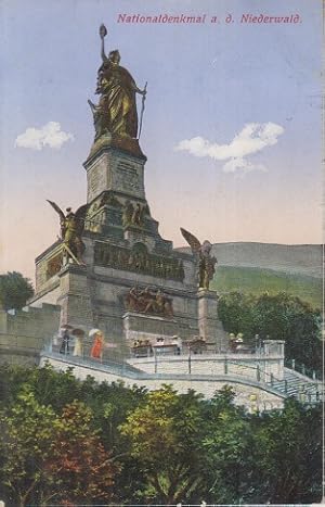Nationaldenkmal a. d. Niederwald. Ansichtskarte, AK. 20.Jh.