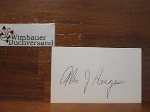 Seller image for Alan Heeger Nobelpreis fr Chemie 2000 // Autogramm Autograph signiert signed signee for sale by Antiquariat im Kaiserviertel | Wimbauer Buchversand