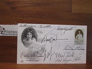 Seller image for FDC 8 original Autographs Mary Higgins Clark, Chris Van Allsburg, George R. R. Martin, Dean Koontz, Meg Cabot, Mark Bowden, Andrew Weir and Catherine Coulture // Autogramm Autograph signiert signed signee for sale by Antiquariat im Kaiserviertel | Wimbauer Buchversand