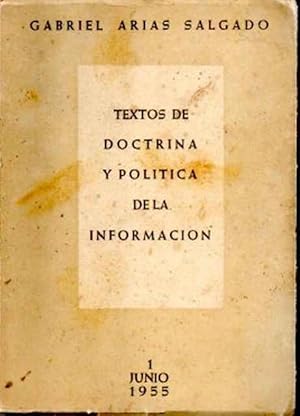 Seller image for Textos de Doctrina y Poltica de la Informacin for sale by SOSTIENE PEREIRA