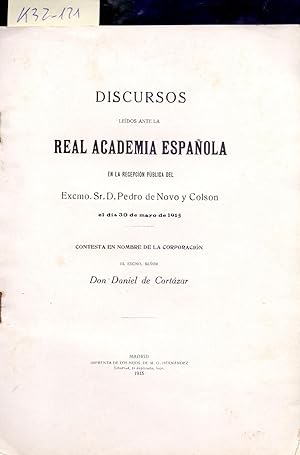 Seller image for LOS CANTORES DEL MAR (DISCURSO REAL ACADEMIA ESPAOLA EL DIA 30 DE MAYO DE 1915) for sale by Libreria 7 Soles