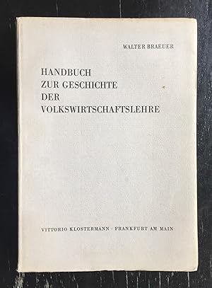 Handbuch zur Geschichte der Volkswirtschaftslehre. Ein bibliographisches Nachschlagewerk.