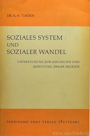 Seller image for Soziales System und sozialer Wandel. Untersuchungen zur Geschichte und Bedeutung zweier Begriffe. for sale by Antiquariaat Isis