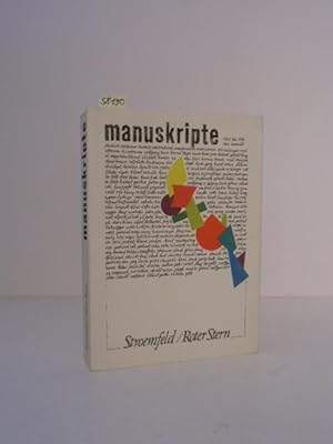 Bild des Verkufers fr manuskripte 1960-1980. Eine Auswahl. zum Verkauf von Kunstantiquariat Rolf Brehmer