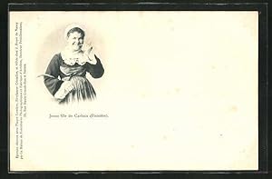 Carte postale Carhaix, Jeune fille