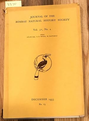 The Journal of the Bombay Natural History Society Vol. 51 Nos. 4 only 1953 (incomplete vol.)