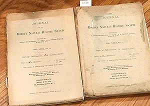 The Journal of the Bombay Natural History Society Vol. XXXII Nos. 1- 2 only 1927 (incomplete vol.)