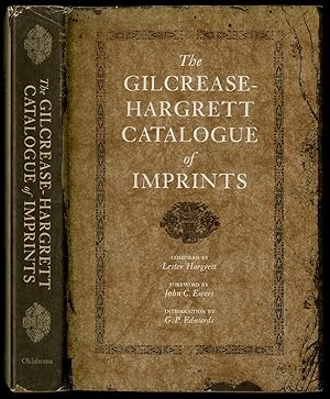 Imagen del vendedor de The Gilcrease-Hargrett Catalogue of Imprints a la venta por Between the Covers-Rare Books, Inc. ABAA
