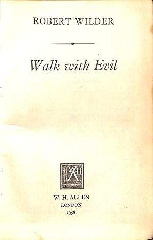 Bild des Verkufers fr Walk with Evil zum Verkauf von WeBuyBooks