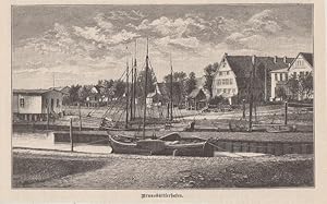 Orig. Holzstich: Brunsbüttlerhafen.