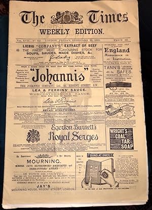 The Times Weekly Edition for Friday February 10th 1893.