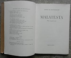 Malatesta. Pièce en quatre actes.