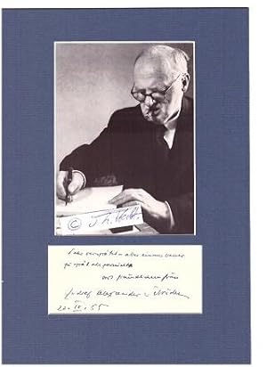 Seller image for RUDOLF ALEXANDER SCHRDER (R.A. Schrder, 1878-1962) deutscher Schriftsteller, bersetzer, Dichter, evangelischer Kirchenlieddichter sowie Architekt und Maler, Pour le mrite fr Wissenschaft und Knste, Grnder des Insel-Verlages for sale by Herbst-Auktionen