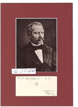 Bild des Verkufers fr GUSTAV FREYTAG (1816-95) deutscher Schriftsteller, liberale Zeitschrift DIE GRENZBOTEN, Sachsen-Coburg-Gothascher Hofrat, Inbegriff des deutschen Liberalen. 1870/71 nahm er als Berichterstatter im Hauptquartier des preuischen Kronprinzen Friedrich am Deutsch-Franzsischen Krieg teil. Orden Pour le mrite fr Wissenschaften und Knste zum Verkauf von Herbst-Auktionen