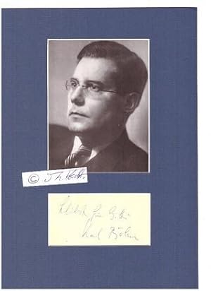 Imagen del vendedor de KARL BHM (1894-1981) sterreichisch-deutscher Dirigent, Generalmusikdirektor in Darmstadt, Hamburg, Dresdner Semperoper, Wiener Staatsoper, Ehrenbrger der Stadt Wien a la venta por Herbst-Auktionen