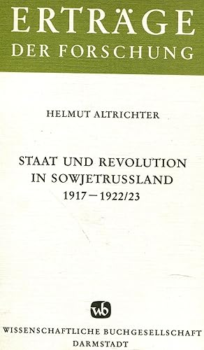 Seller image for Staat und Revolution in Sowjetrussland 1917-1922/23 for sale by Gabis Bcherlager