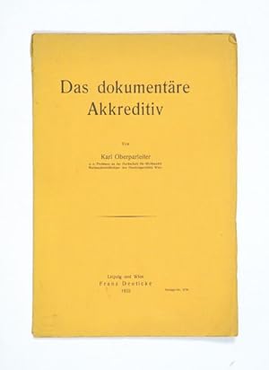Seller image for Das dokumentre Akkreditiv. for sale by Versandantiquariat Wolfgang Friebes