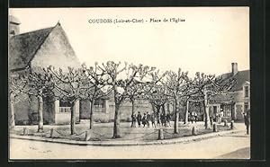 Carte postale Couddes, Place de l`Église