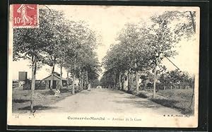 Carte postale Ouzouer-le-Marché, Avenue de la Gare