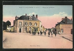 Carte postale Mur-de-Sologne, Place de la Mairie