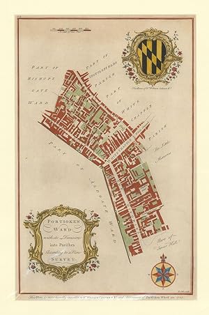 Bild des Verkufers fr [London] Portsoken Ward with its divisions. zum Verkauf von Robert Frew Ltd. ABA ILAB