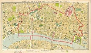 Bacon's Large Scale Plan of the City of London. .Completely revised up-to-date. Price 4/- cloth.