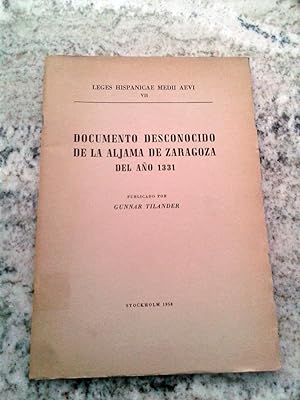 DOCUMENTO DESCONOCIDO DE LA ALJAMA DE ZARAGOZA DEL AÑO 1331