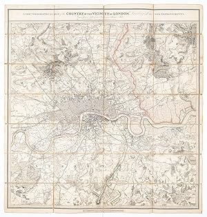 Bild des Verkufers fr A New Topographical Map of the Country in the Vicinity of London, Describing all the New Improvements. Drawn from a Scale of two Inches to a Statute Mile. zum Verkauf von Robert Frew Ltd. ABA ILAB