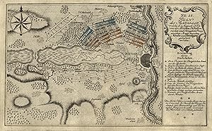 Bild des Verkufers fr Plan der Bataille . 1. August 1759 . zwischen Minden u. Petershagen . zum Verkauf von Antiquariat Clemens Paulusch GmbH