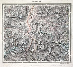 Lithografie- Karte, von Woerl bei Herder, "Wallenstadt".