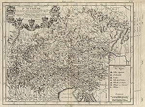 Bild des Verkufers fr Kupferstich- Karte, n. Vischer, Hubner u. Mayer, bei Philippe, "Chorographie du Cercle d'Autriche". zum Verkauf von Antiquariat Clemens Paulusch GmbH