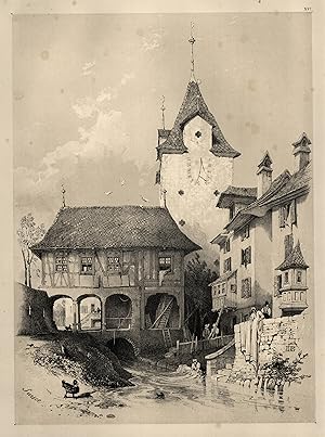 Bild des Verkufers fr Teilansicht, Untertor, "Sursee". zum Verkauf von Antiquariat Clemens Paulusch GmbH