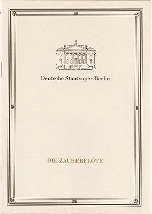 Seller image for Programmheft Wolfgang Amadeus Mozart DIE ZAUBERFLTE 12. April 1989 for sale by Programmhefte24 Schauspiel und Musiktheater der letzten 150 Jahre