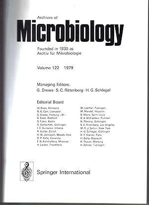 Archives of Microbiology Volume 122 und 123, Jahr 1979 (1 Band)