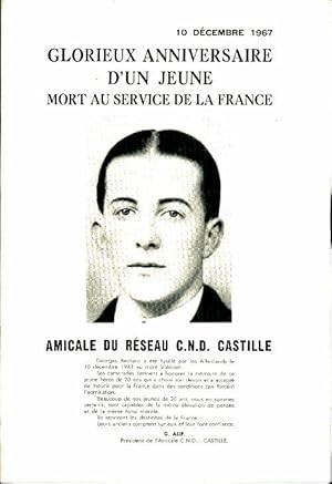 Glorieux anniversaire d'un jeune mort au service de la France - Georges Bernard
