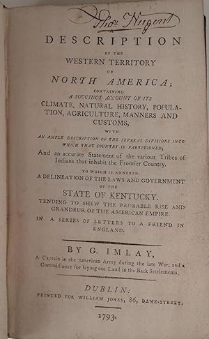 Description of the Western Territory of North America . To which