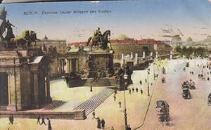 Berlin, Denkmal Kaiser Wilhelm des Großen. Ansichtskarte, AK Litho. 20.Jh.