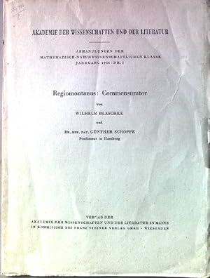 Image du vendeur pour Regiomontanus: Commensurator Mathematisch-naturwissenschaftliche Klasse, Abhandlung Nr. 7. mis en vente par books4less (Versandantiquariat Petra Gros GmbH & Co. KG)