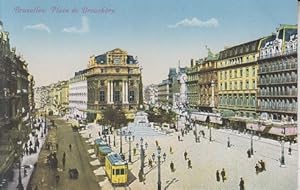 Bruxelles. Place de Brouckere. Ansichtskarte. AK. 20.Jh.