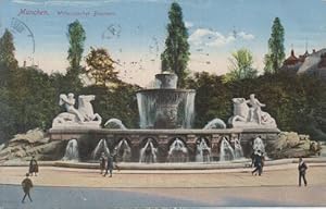 München, Wittelsbacher Brunnen. Ansichtskarte, AK. 20.Jh.