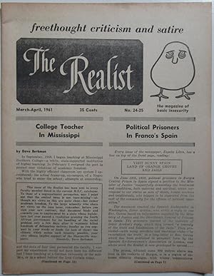 The Realist. Freethought, Criticism and Satire. March-April, 1961. No. 24-35
