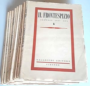 Il Frontespizio. Anno XVI . Rivista mensile diretta da Piero Bargellini. Annata completa 1938
