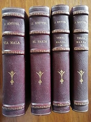 Terra Magna 1950 1951 - KNITTEL John - Egypte Maroc 2 volumes belle reliure cuir d'artisan