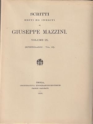 Scritti editi ed inediti di Giuseppe Mazzini vol IX