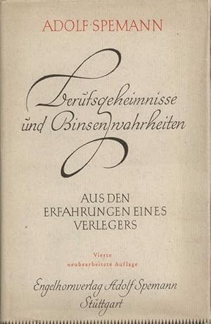 Seller image for Berufsgeheimnisse und binsenwahrheiten. for sale by Die Buchgeister