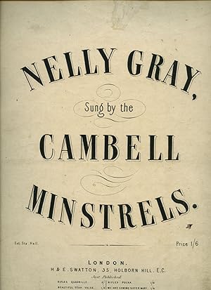 Seller image for Darling Nelly Gray | As Sung By Christy's Minstrels [Vintage Piano Solo Sheet Music] for sale by Little Stour Books PBFA Member