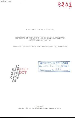 Imagen del vendedor de Impreonte di tetrapodo nei terreni carboniferi delle alpi carniche - Tetrapod footprints from the carboniferous of carnic alps. a la venta por Le-Livre